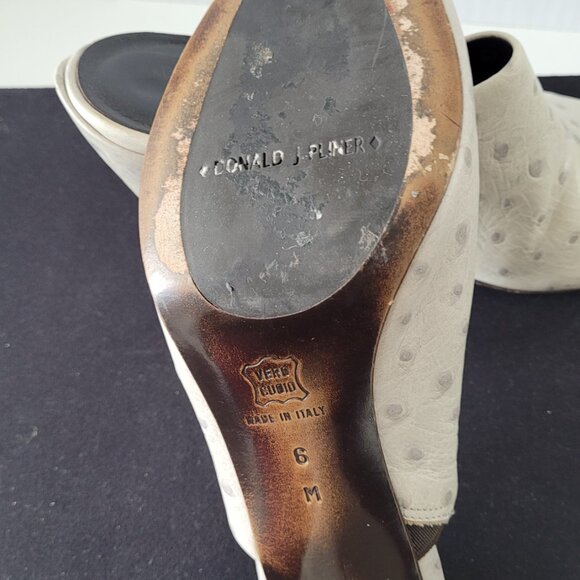 elegant leather open toe mules - Picture 3 of 4